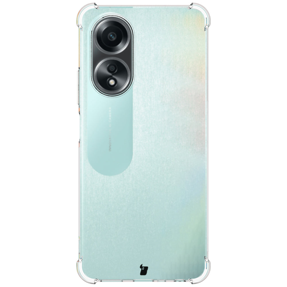 Schutzhülle + 2x Glas Bizon Case Clear Pack für Oppo A58 4G, Transparent