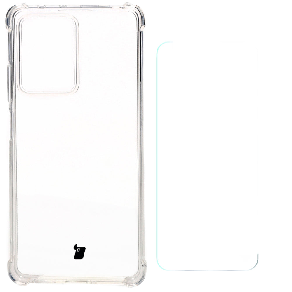 Schutzhülle + 2x Folie Bizon Case Clear Pack für Xiaomi POCO X5 Pro / Redmi Note 12 Pro 5G, Transparent