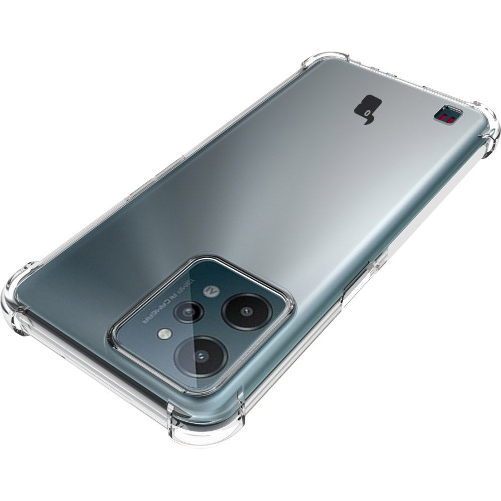 Schutzhülle + 2x Glas + Kameraschutz Bizon Case Clear Pack für Realme C31, Transparent