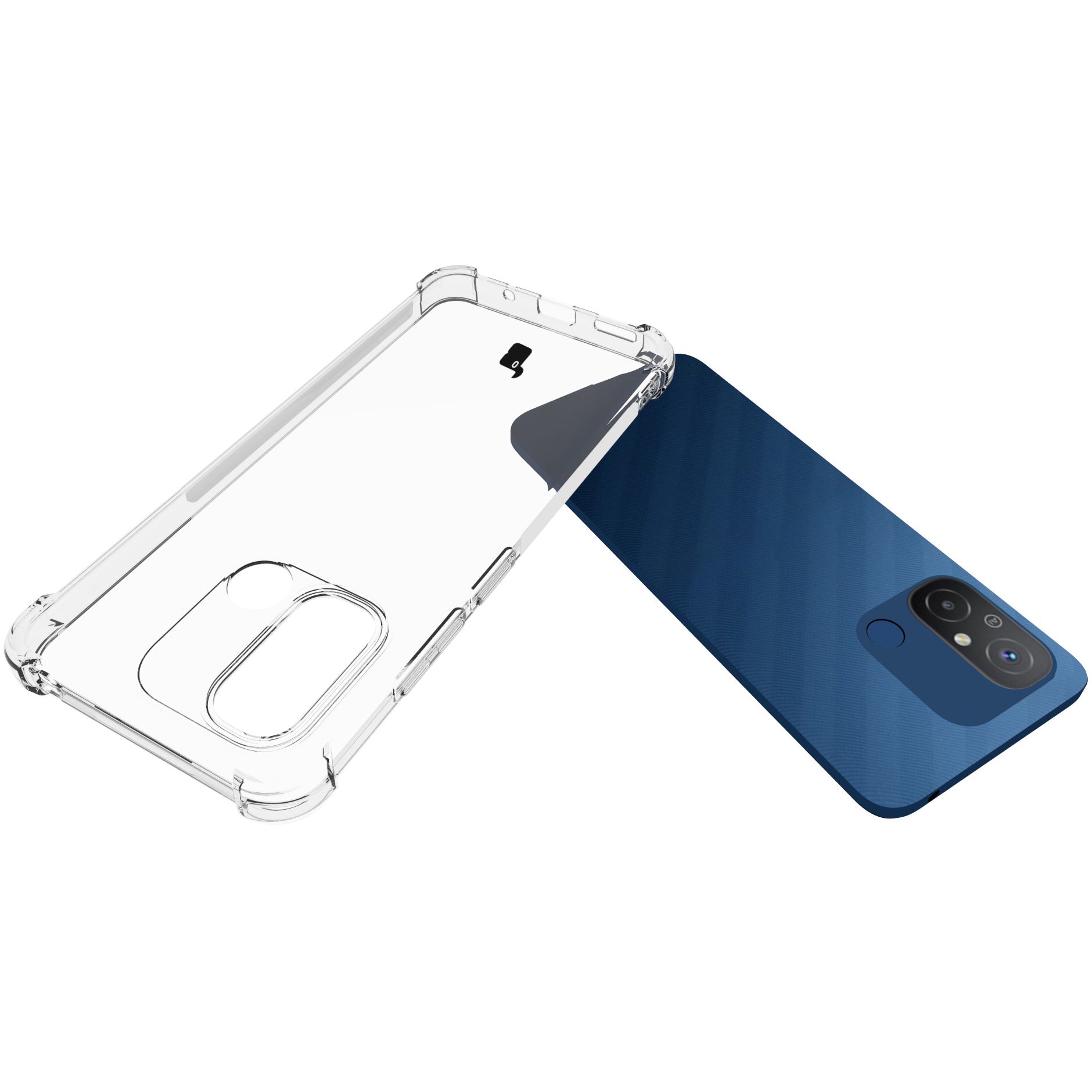Schutzhülle + 2x Glas Bizon Case Clear Pack für Xiaomi Redmi 12C, Transparent