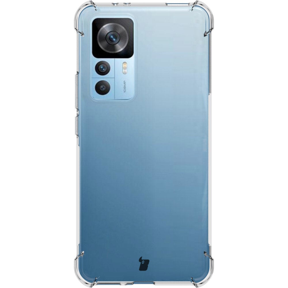 Schutzhülle + 2x Glas + Kameraschutz Bizon Case Clear Pack für Xiaomi 12T, Transparent