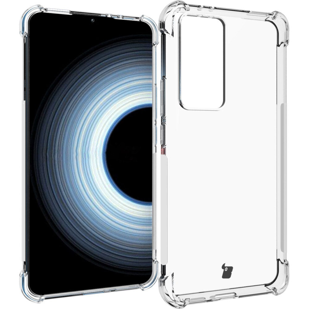 Schutzhülle + 2x Glas + Kameraschutz Bizon Case Clear Pack für Xiaomi 12T, Transparent