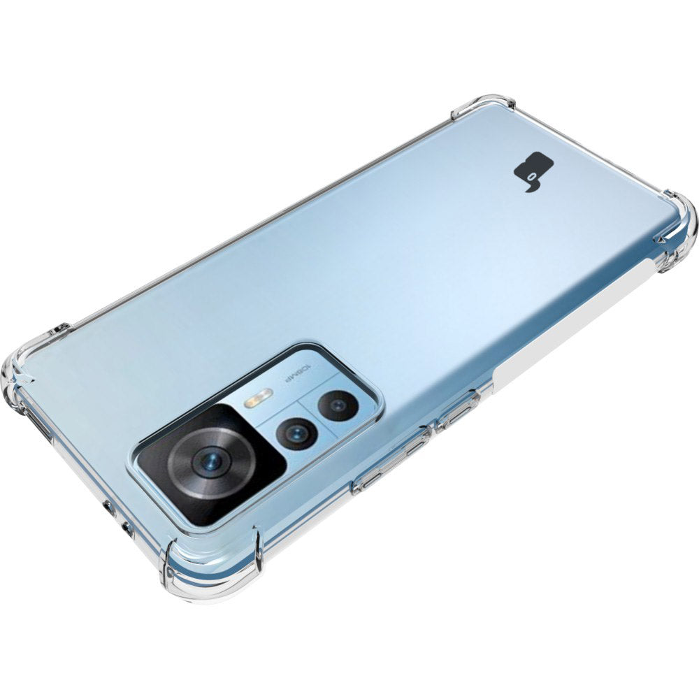 Schutzhülle + 2x Glas + Kameraschutz Bizon Case Clear Pack für Xiaomi 12T, Transparent