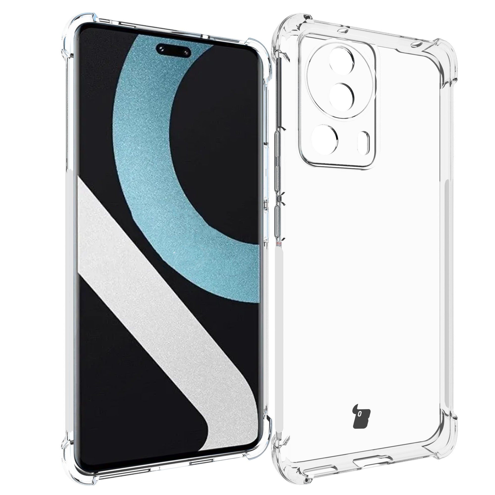 Schutzhülle + 2x Folie Bizon Case Clear Pack für Xiaomi 13 Lite, Transparent