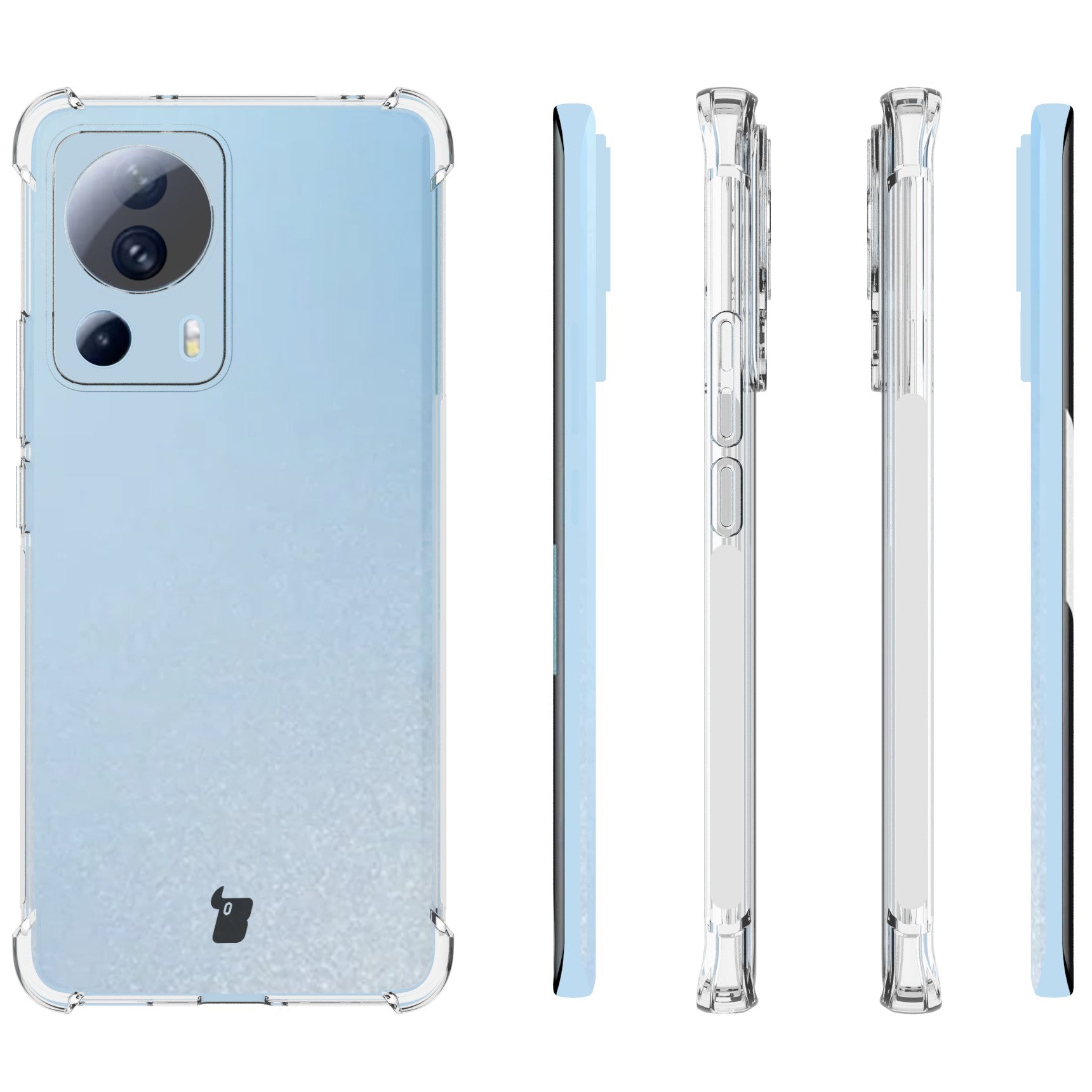 Schutzhülle + 2x Folie Bizon Case Clear Pack für Xiaomi 13 Lite, Transparent