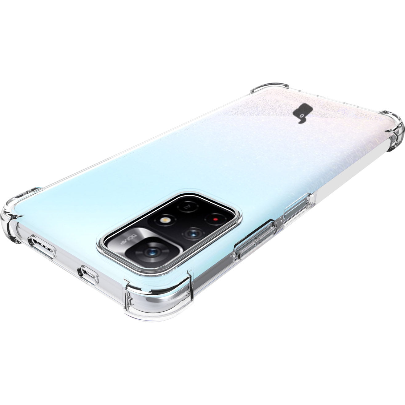 Schutzhülle + 2x Glas + Kameraschutz Bizon Case Clear Pack für Poco M4 Pro 5G / Redmi Note 11S 5G, Transparent