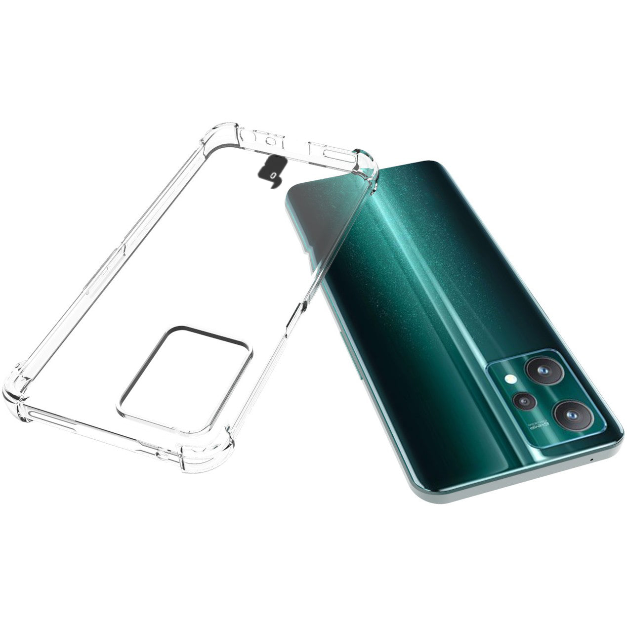 Schutzhülle + 2x Glas Bizon Case Clear Pack für Realme 9 Pro, Transparent