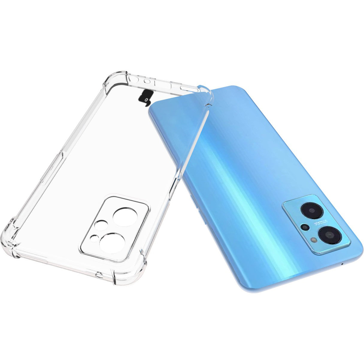 Schutzhülle + 2x Glas Bizon Case Clear Pack für Realme 9i, Transparent