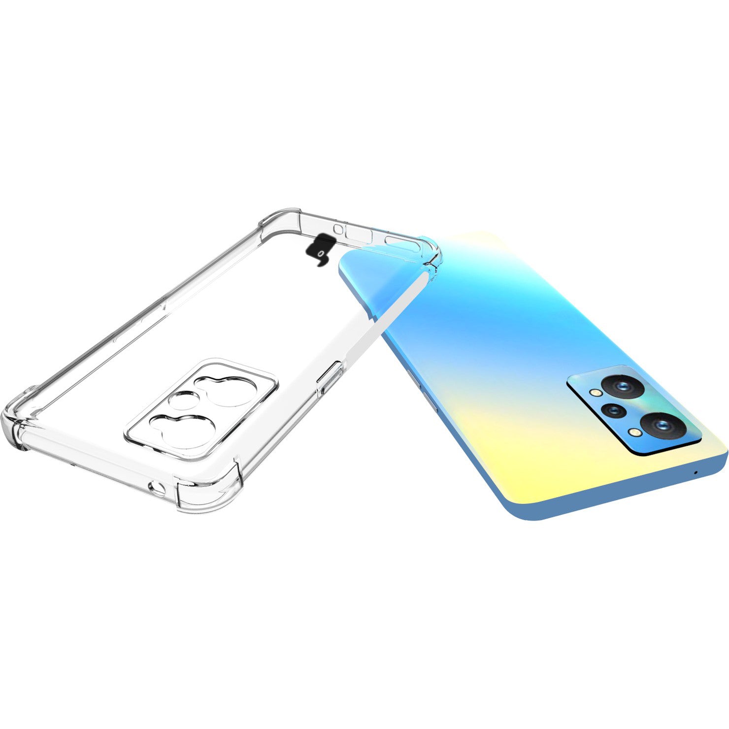 Schutzhülle + 2x Glas Bizon Case Clear Pack für Realme GT2 / GT Neo 2 / Realme GT Neo 3T, Transparent