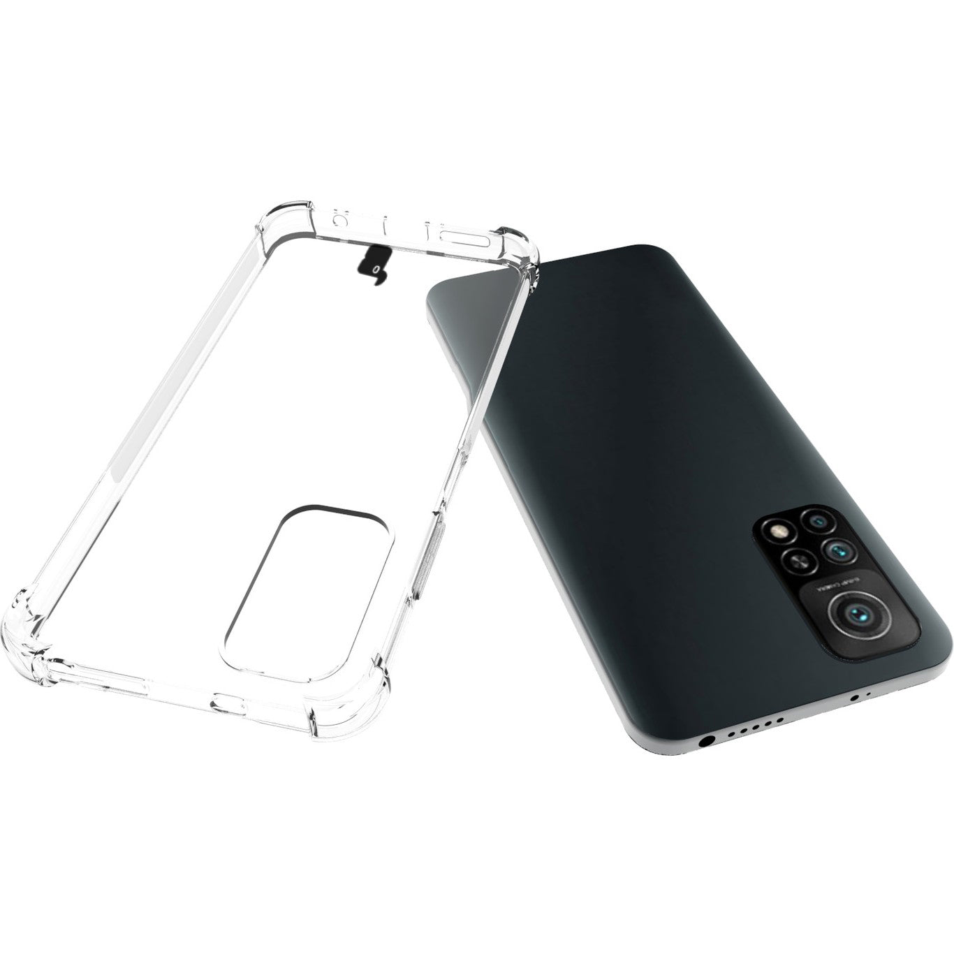 Schutzhülle + 2x Glas + Kameraschutz Bizon Case Clear Pack für Xiaomi Redmi Note 11S 4G, Transparent