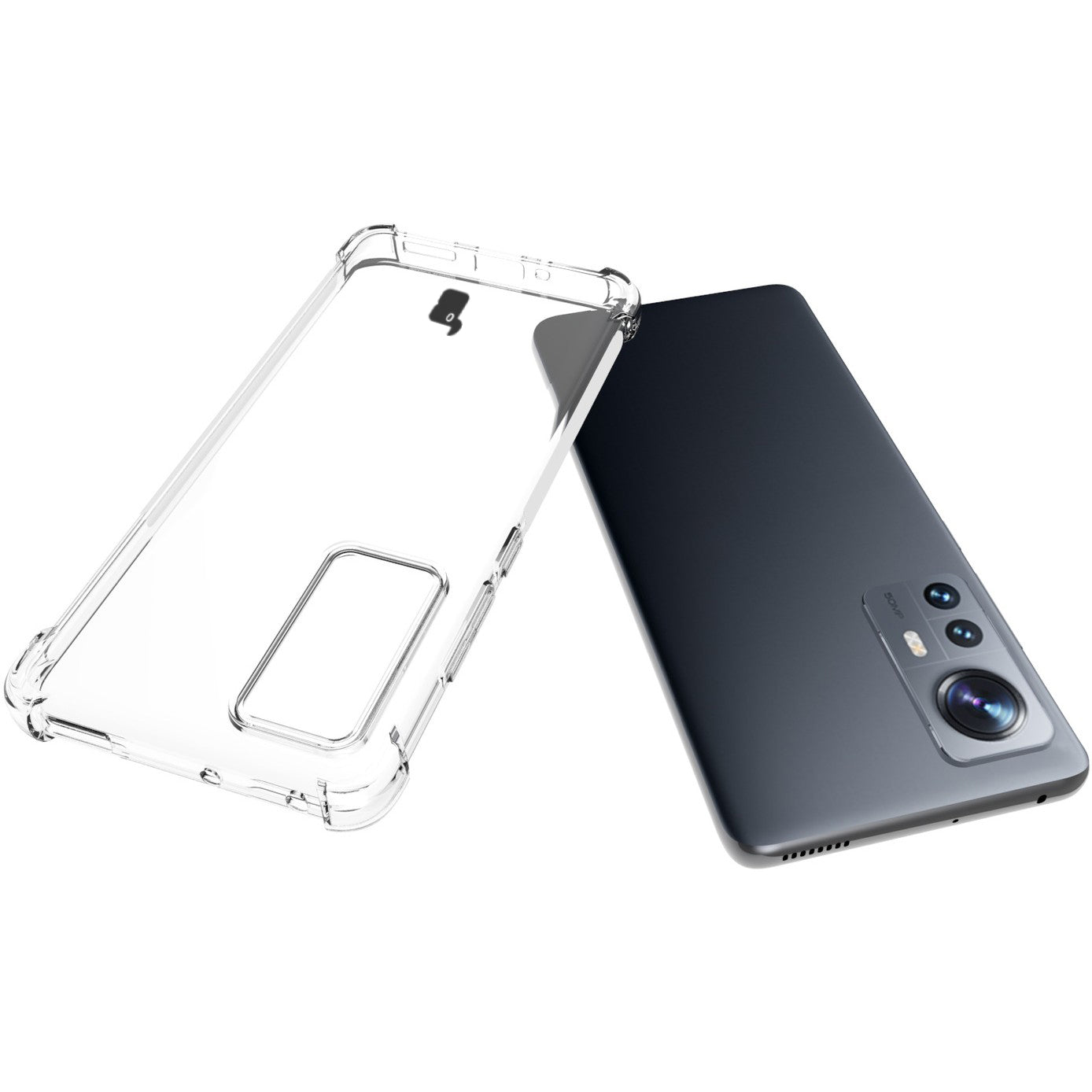 Schutzhülle + 2x Folie + Kameraschutz Bizon Case Clear Pack für Xiaomi 12/12x, Transparent