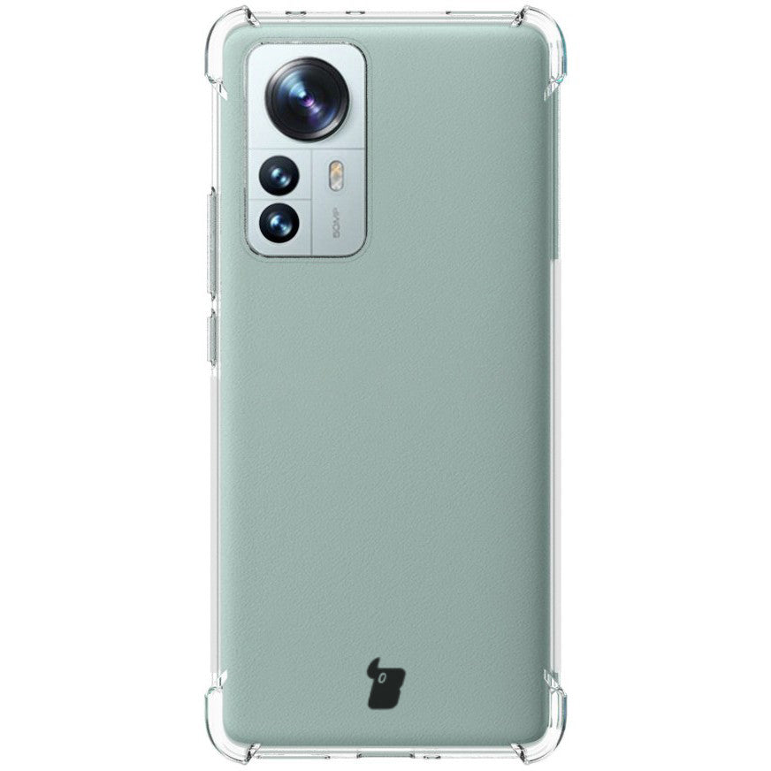 Schutzhülle + 2x Folie + Kameraschutz Bizon Case Clear Pack für Xiaomi 12 Pro, Transparent