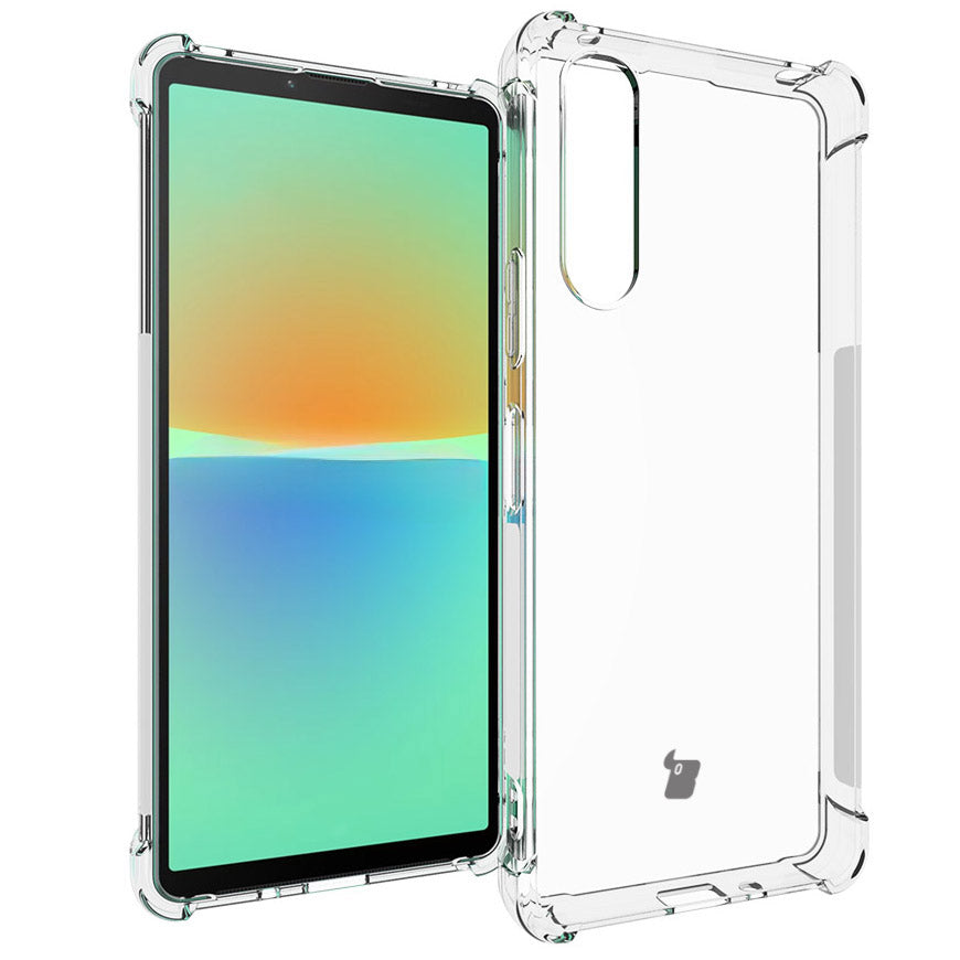 Schutzhülle + 2x Glas Bizon Case Clear Pack für Sony Xperia 10 V, Transparent