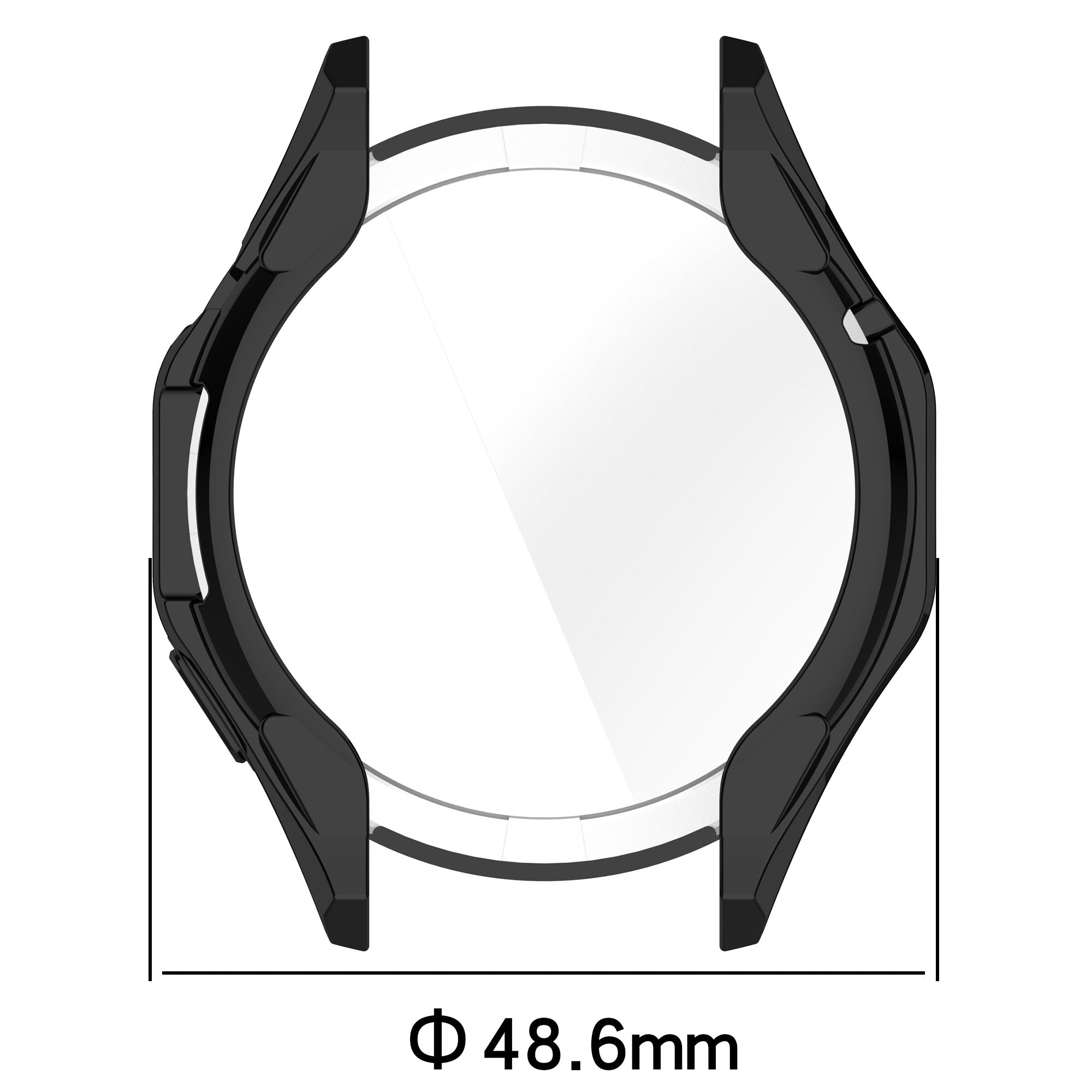 Schutzhülle Bizon Case Watch Felipe für Huawei Watch GT 4 46 mm, Schwarz