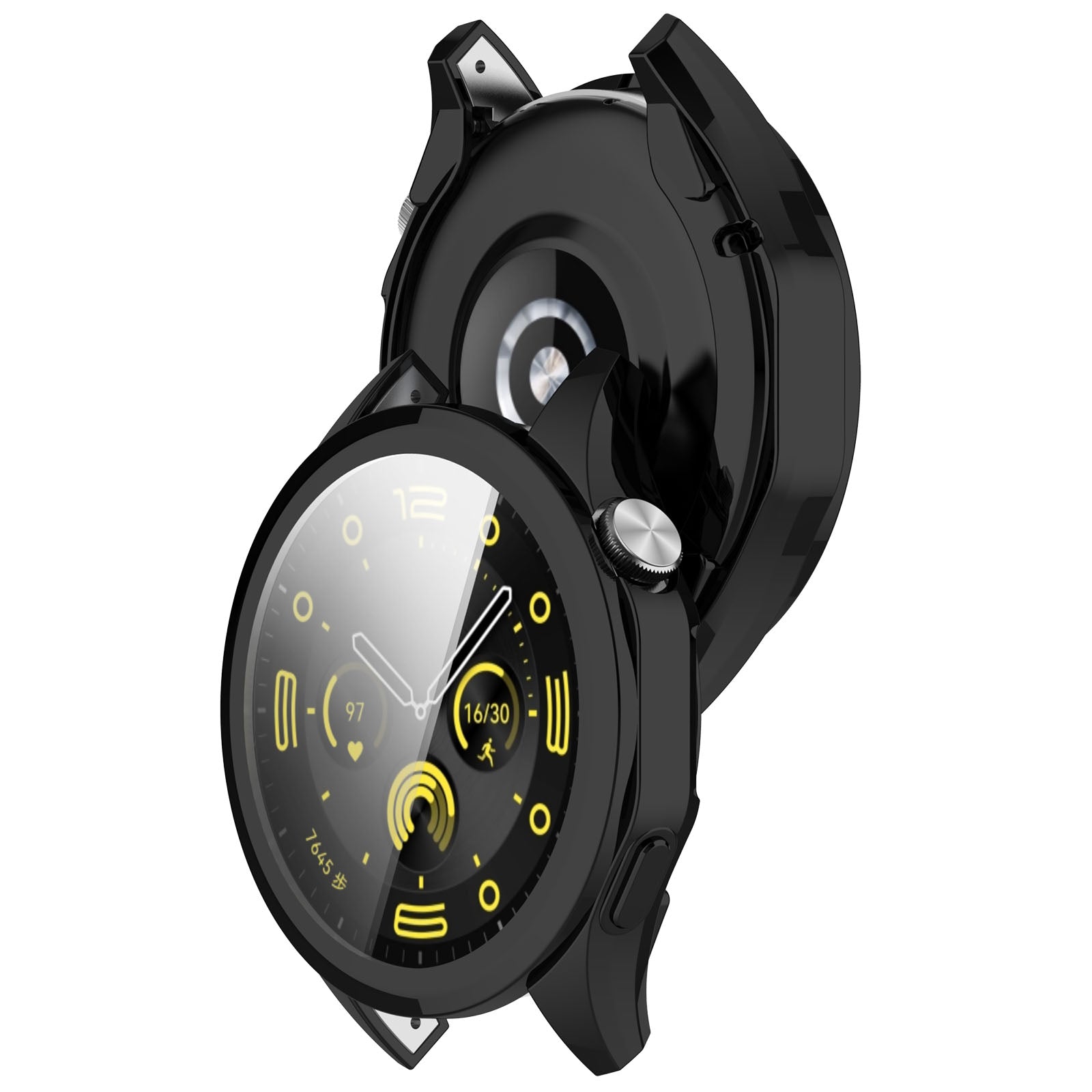 Schutzhülle Bizon Case Watch Felipe für Huawei Watch GT 4 46 mm, Schwarz