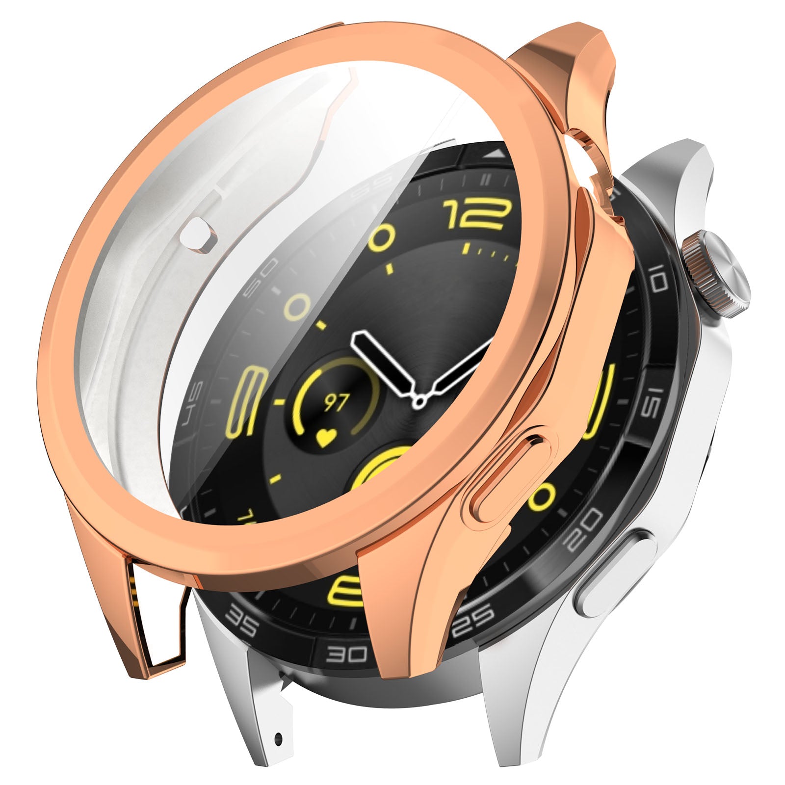 Schutzhülle Bizon Case Watch Felipe für Huawei Watch GT 4 46 mm, Rosegold