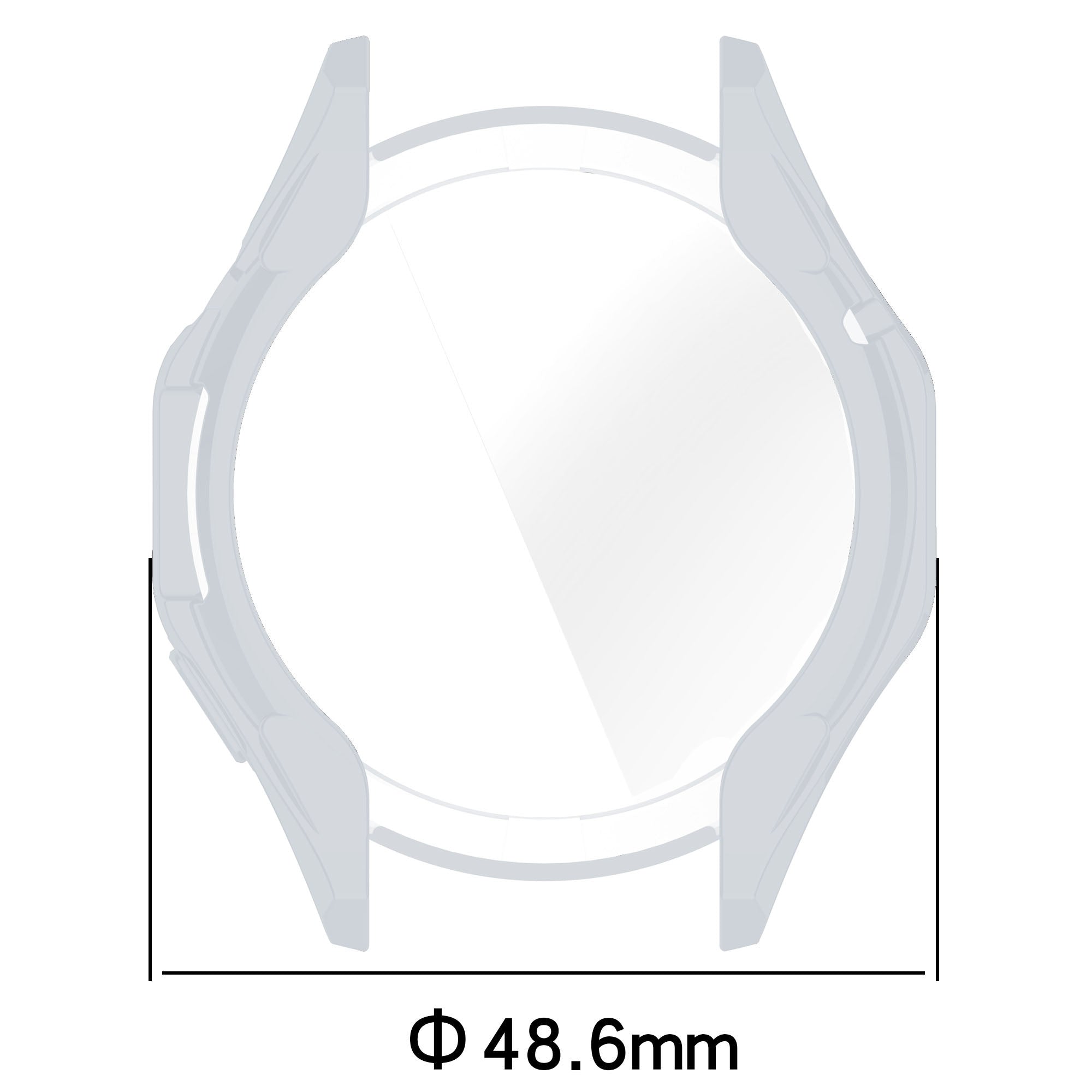 Schutzhülle Bizon Case Watch Felipe für Huawei Watch GT 4 46 mm, Silbern