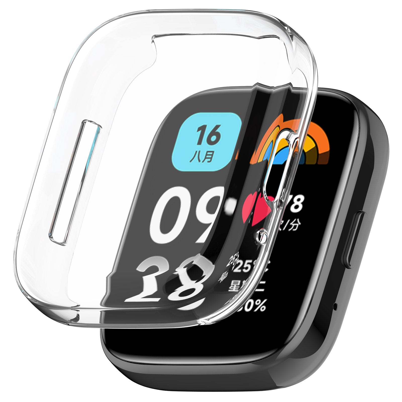 Schutzhülle Bizon Case Watch Felipe für Xiaomi Redmi Watch 3 Active, Transparent