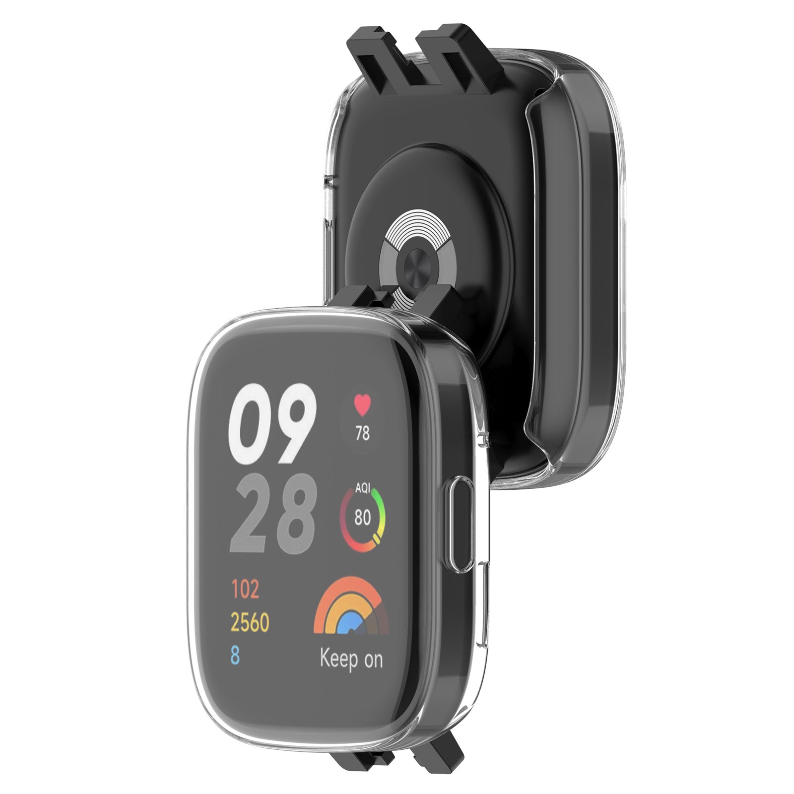 Schutzhülle Bizon Case Watch Felipe für Xiaomi Redmi Watch 3, Transparent