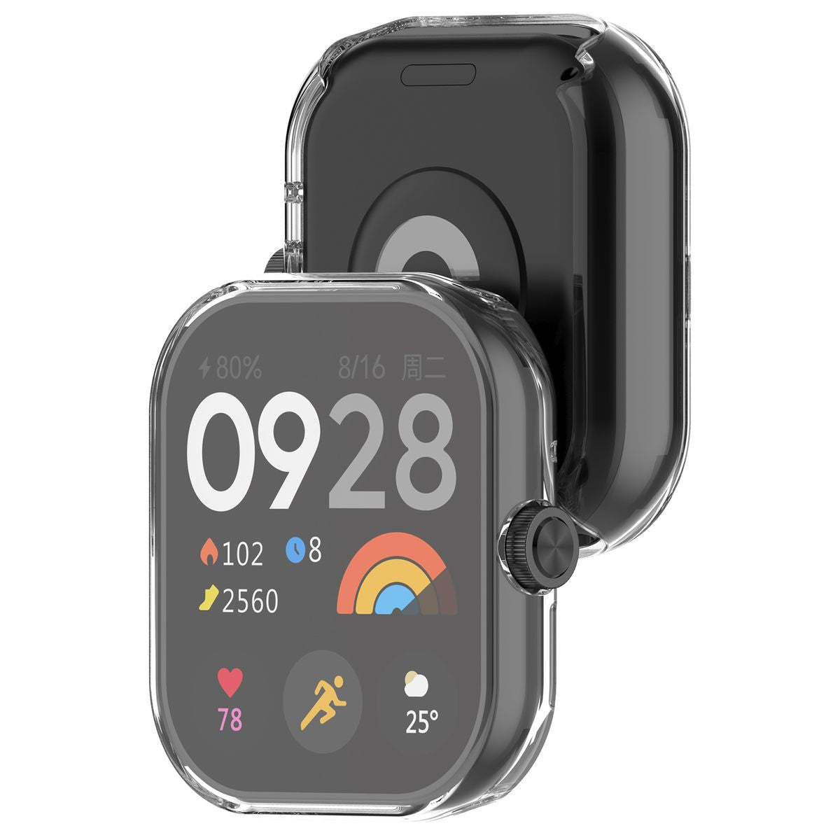 Schutzhülle für Xiaomi Redmi Watch 4, Bizon Case Watch Felipe, Transparent
