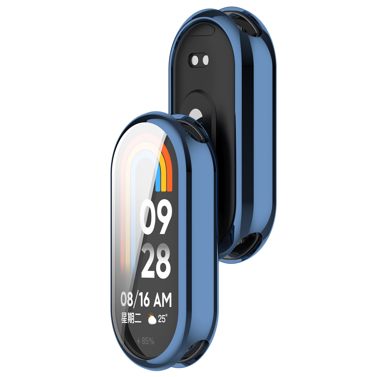 Schutzhülle Bizon Case Watch Felipe für Xiaomi Mi Smart Band 8, Blau