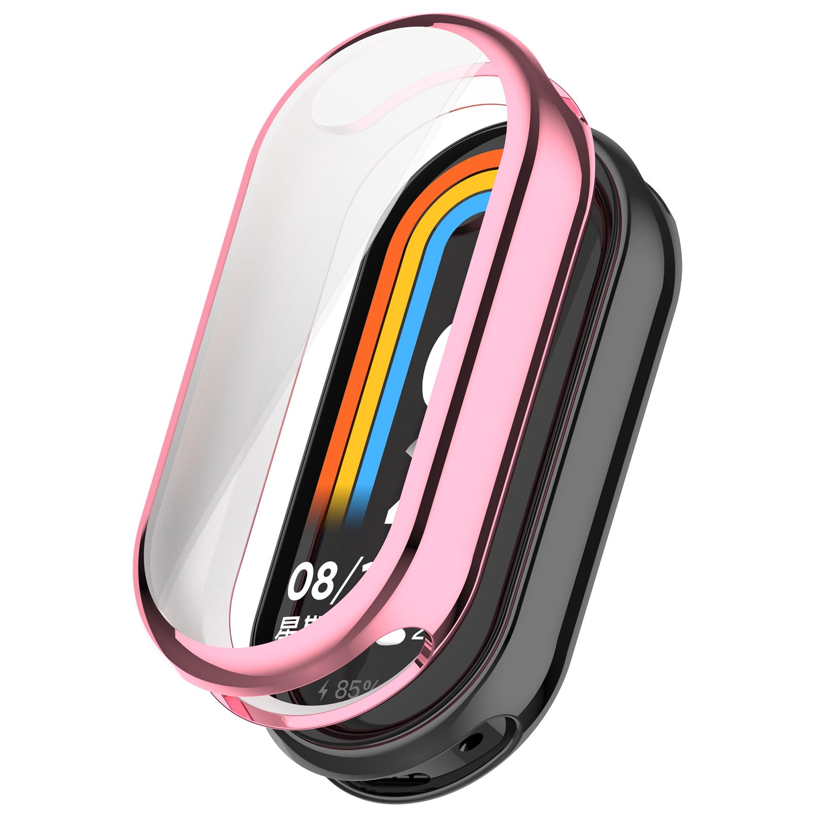 Schutzhülle Bizon Case Watch Felipe für Xiaomi Mi Smart Band 8, Rosa