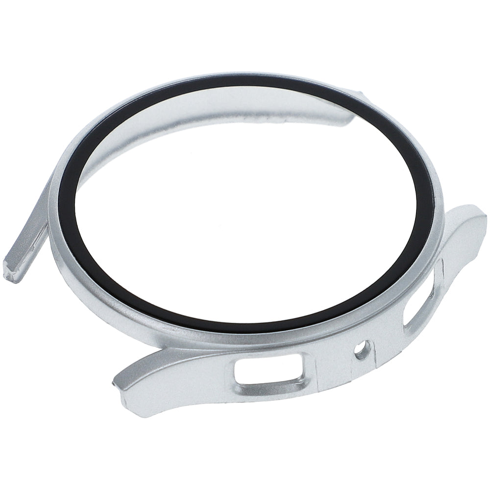 Schutzhülle Bizon Case+Glass für Galaxy Watch 5 44mm, SIlbern