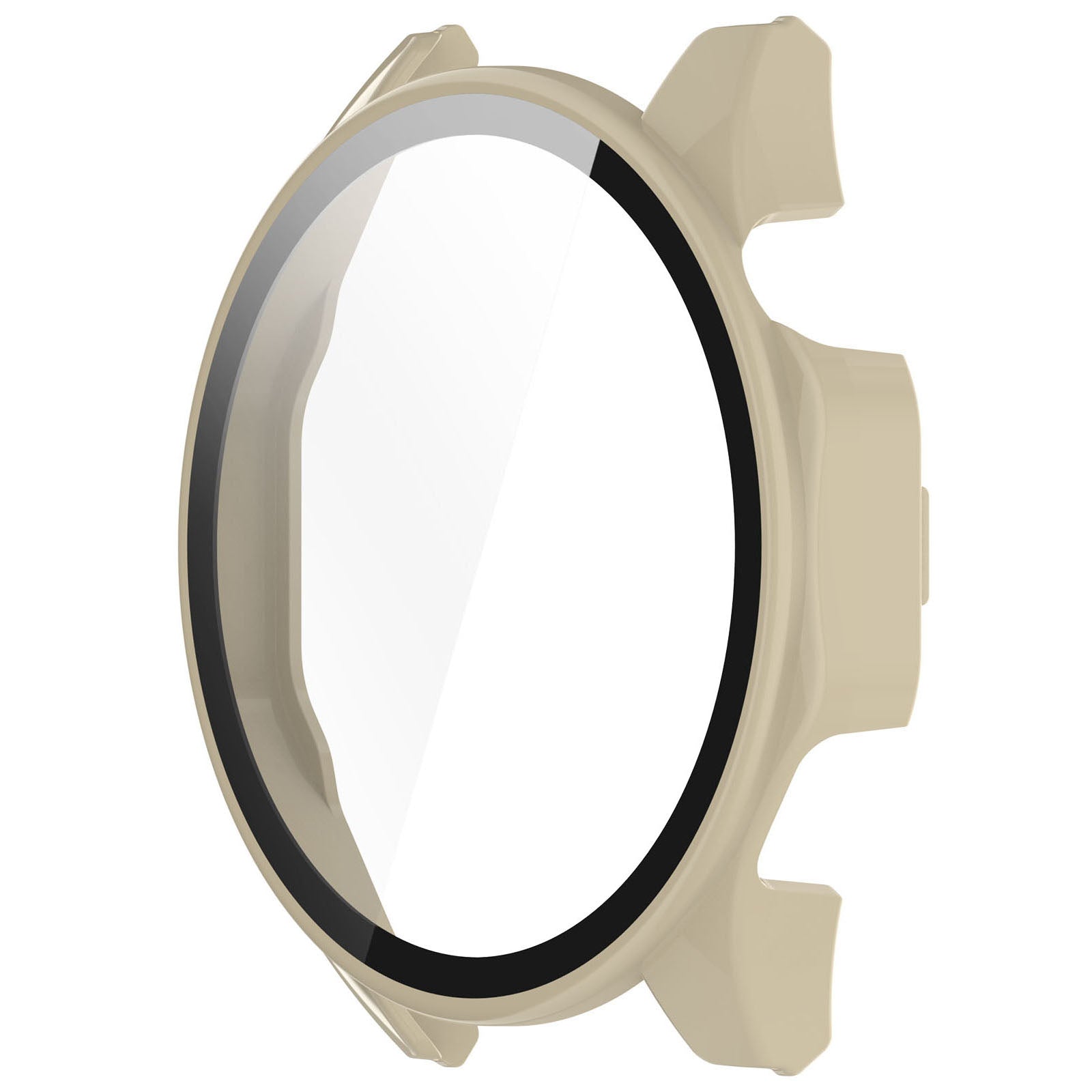 Schutzhülle Bizon Case+Glass Watch für Huawei Watch GT 4 46 mm, Beige