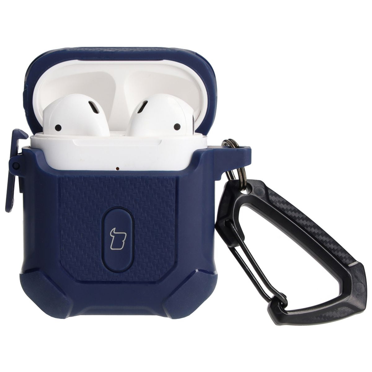 Schutzhülle für Apple Airpods 1/2, Bizon Case Headphone Armor, Dunkelblau