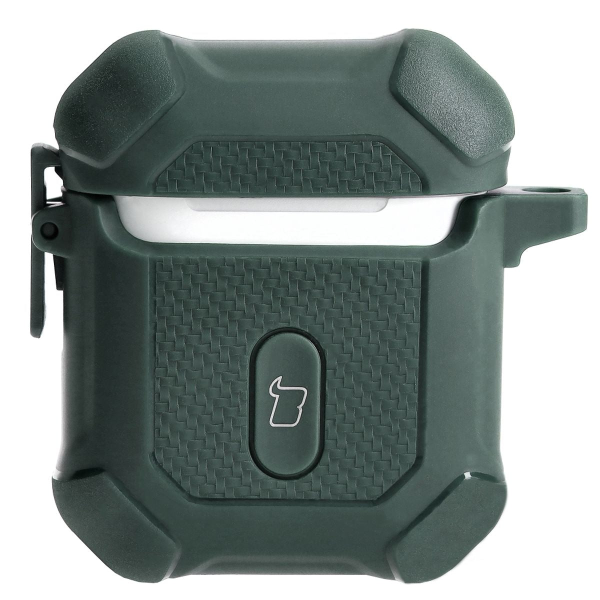 Schutzhülle für Apple Airpods 1/2, Bizon Case Headphone Armor, Dunkelgrün