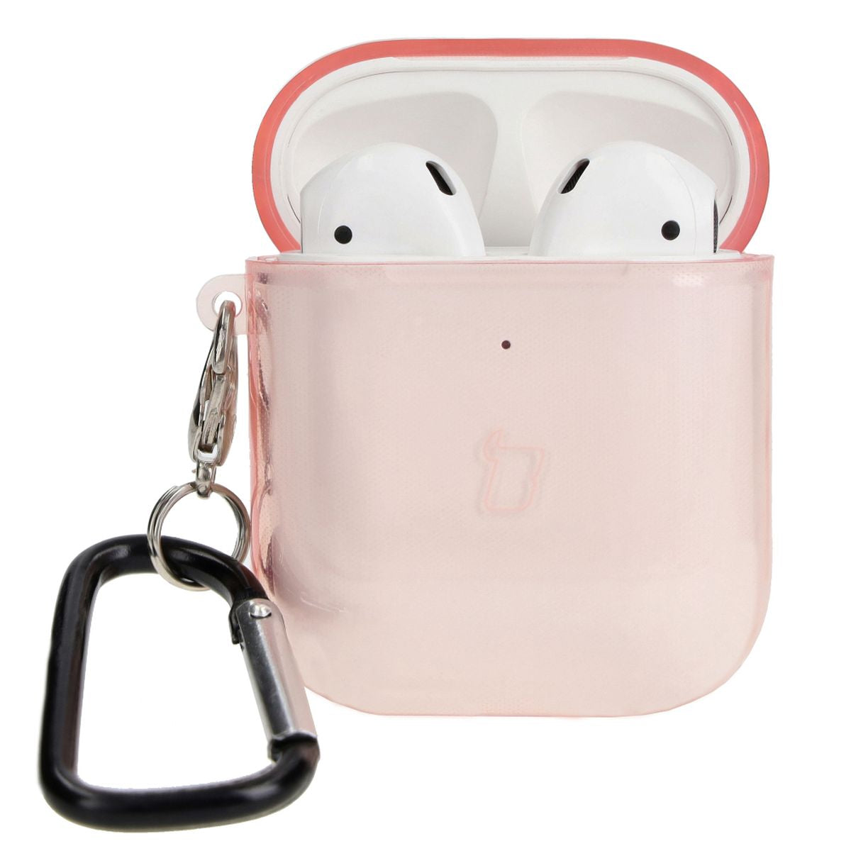 Schutzhülle für Apple AirPods 1/2, Bizon Case Headphone Clear, Transparent-Rosa