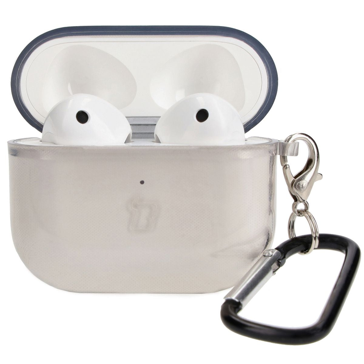 Schutzhülle für Apple AirPods 3, Bizon Case Headphone Clear, Transparent-Schwarz