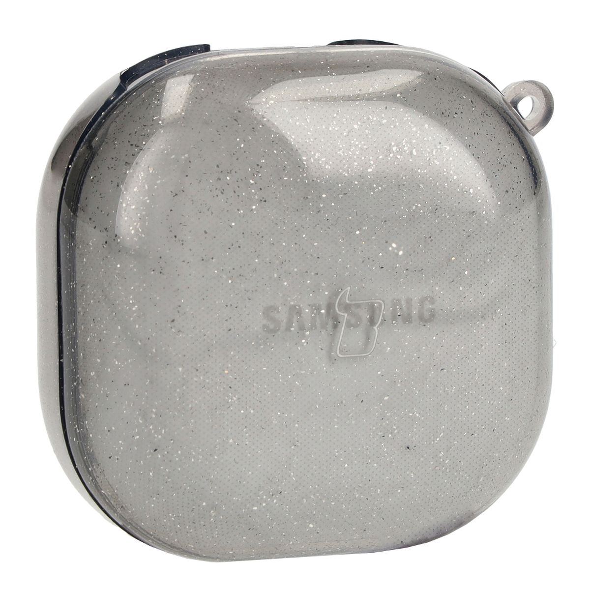 Schutzhülle für Galaxy Buds Live / Pro / Buds2 / Buds2 Pro / Buds FE. Bizon Case Headphone Clear, Schwarz und glitzernd