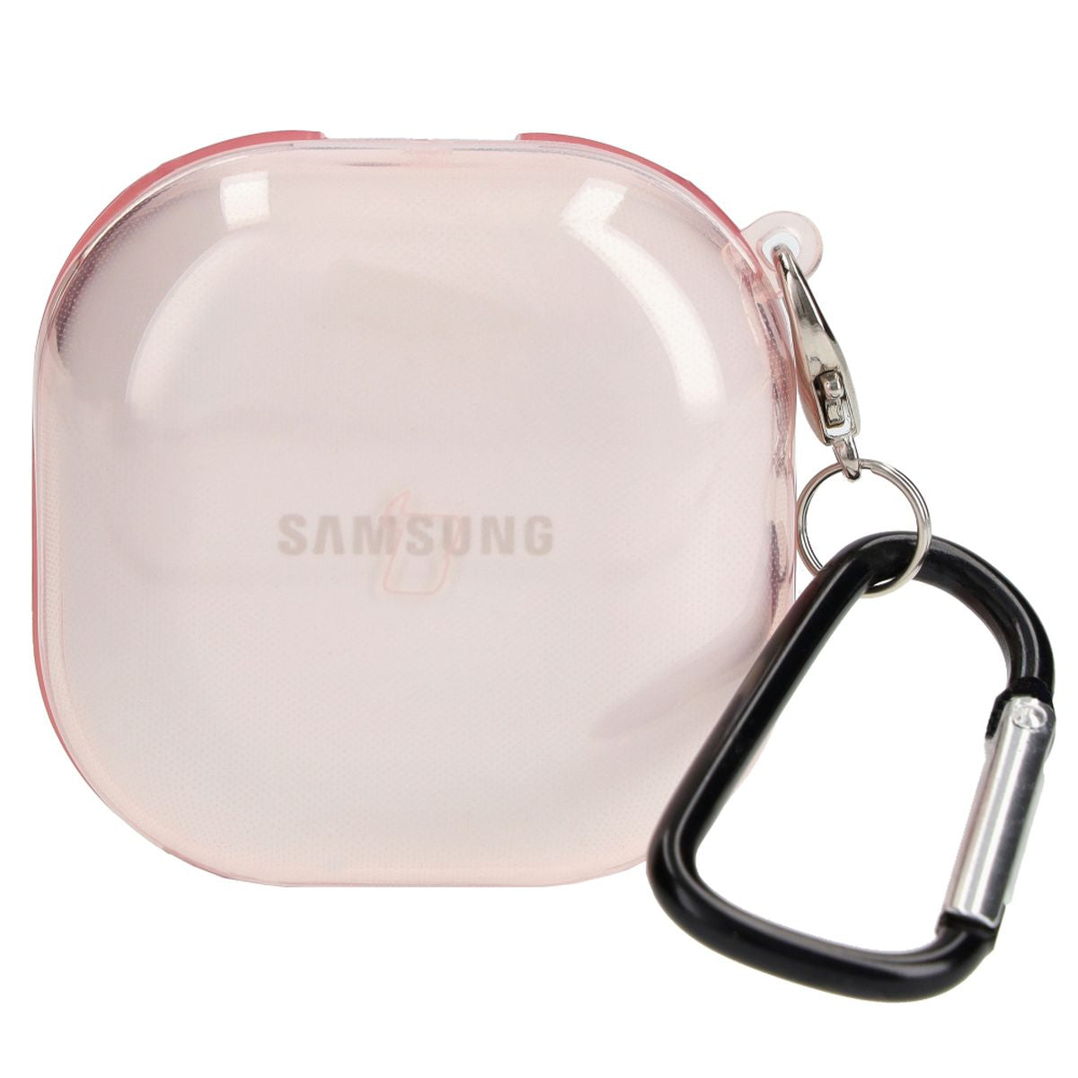 Schutzhülle für Samsung Galaxy Buds Live / Pro / Buds2 / Buds2 Pro / Buds FE. Bizon Case Headphone Clear, Transparent-Rosa