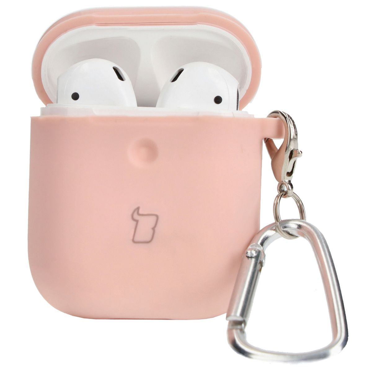 Schutzhülle für AirPods 1/2, Bizon Case Headphone Silicone, Hellrosa