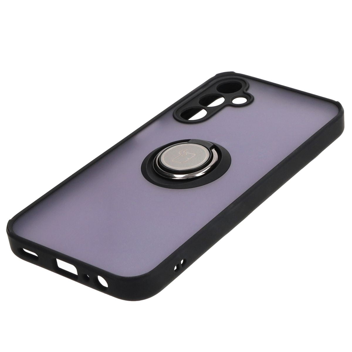Handyhülle mit Fingergriff für Galaxy A15 5G/4G, Bizon Case Hybrid Ring, getönt mit schwarzem Rahmen