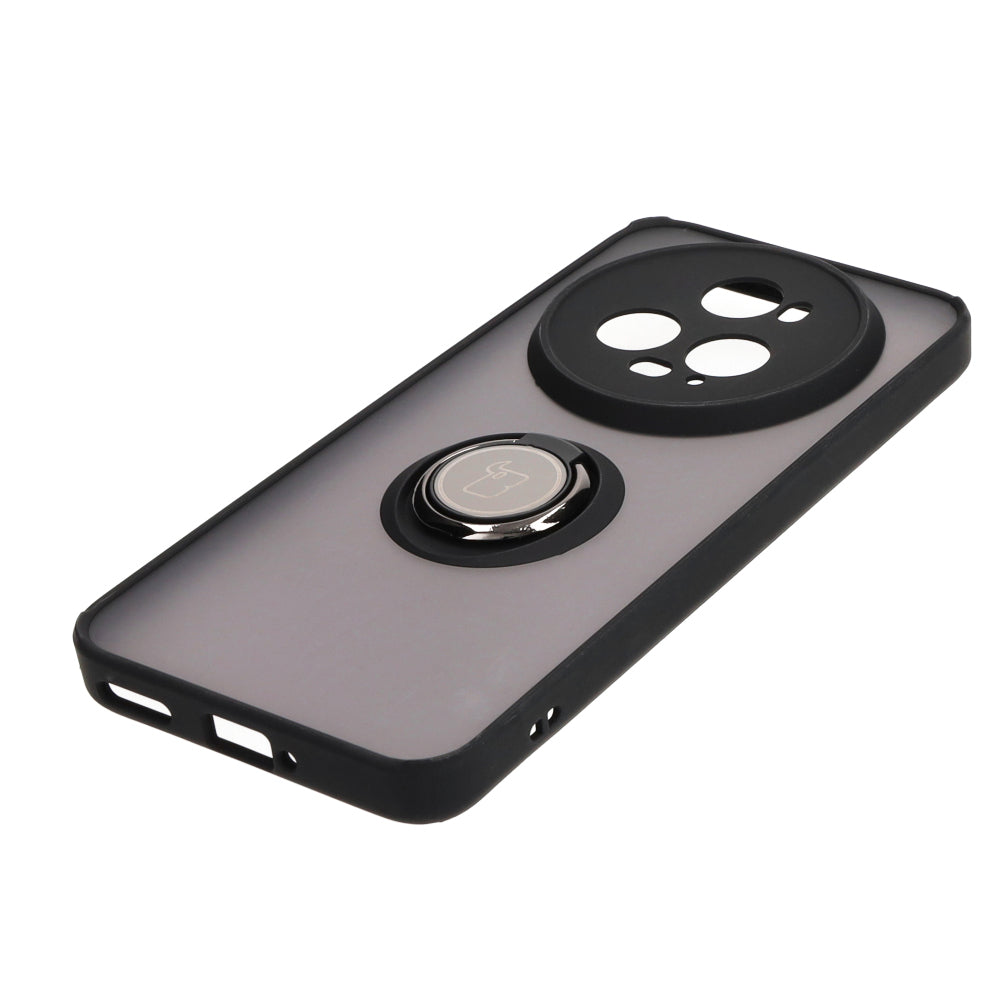 Handyhülle mit Fingergriff für Honor Magic5 Pro, Bizon Case Hybrid Ring, getönt mit schwarzem Rahmen