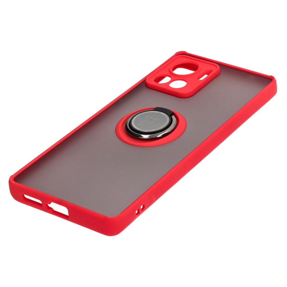 Schutzhülle Bizon Case Hybrid Ring für Moto Edge 30 Ultra, Rot