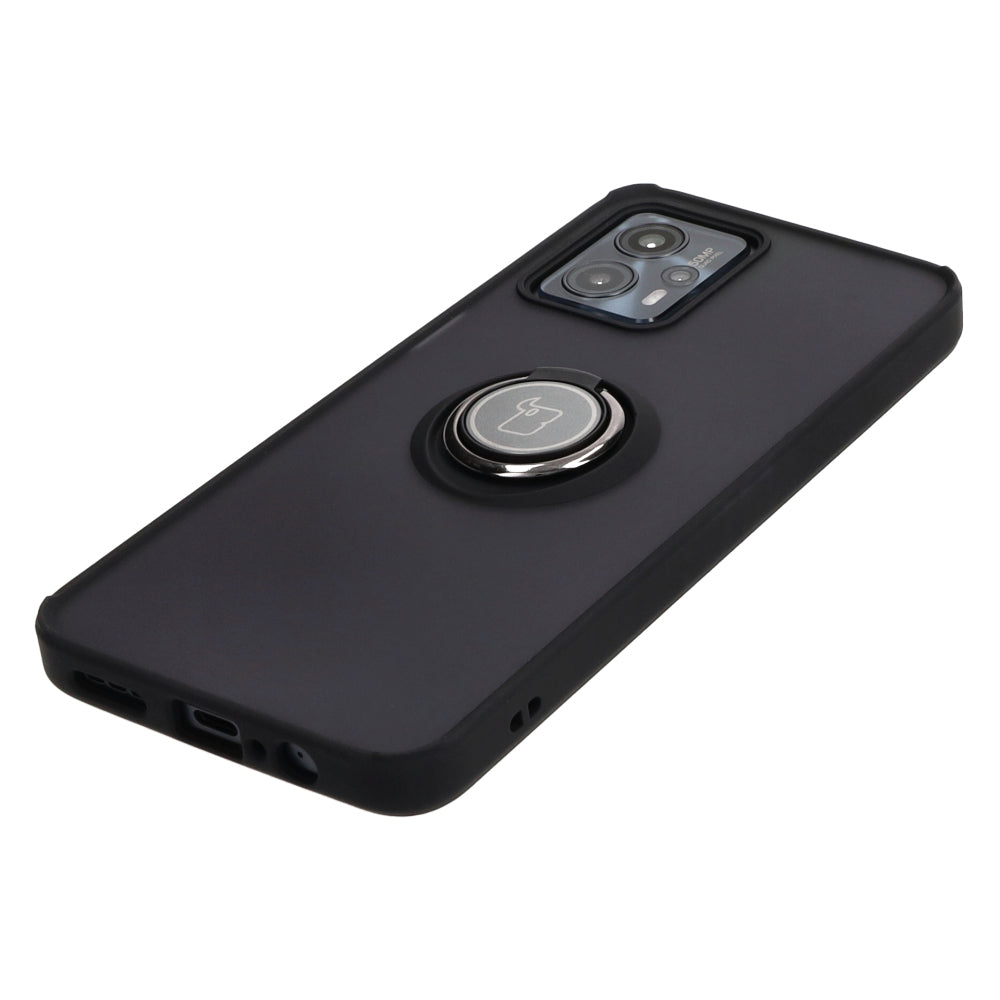 Handyhülle mit Fingergriff für Motorola Moto G13 / G23 / G53 5G, Bizon Case Hybrid Ring, getönt mit schwarzem Rahmen