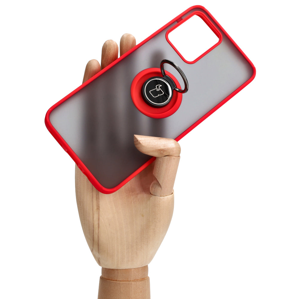Schutzhülle Bizon Case Hybrid Ring für Motorola Moto G13/G23/G53 5G, Rot
