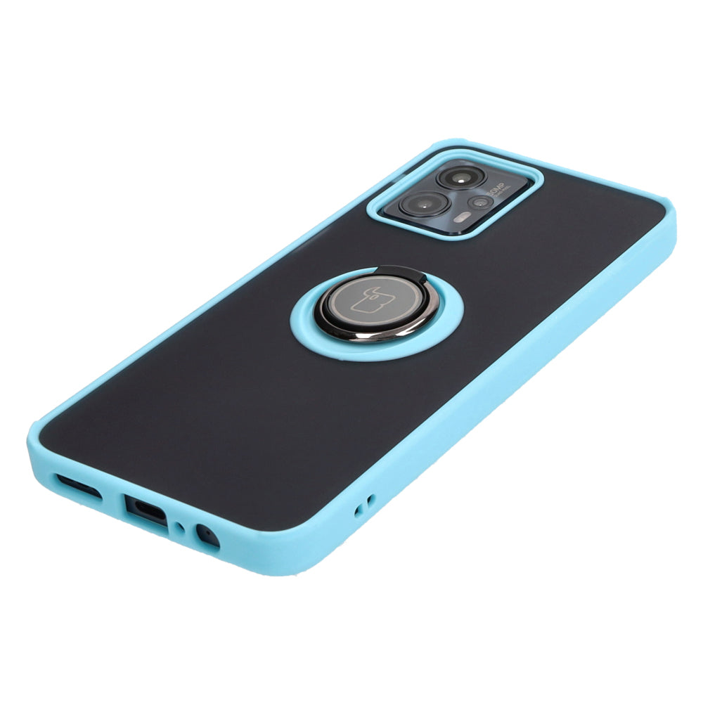Schutzhülle Bizon Case Hybrid Ring für Motorola Moto G13/G23/G53 5G, Hellblau