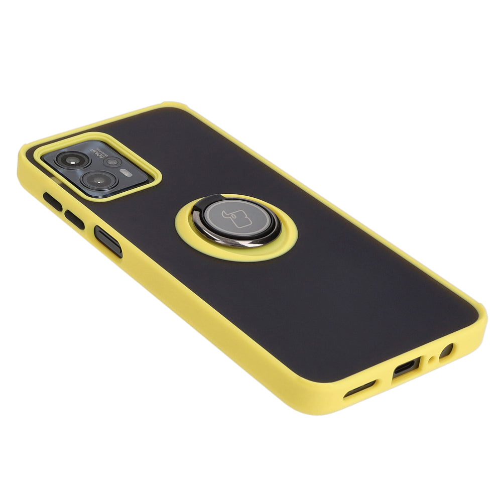 Schutzhülle Bizon Case Hybrid Ring für Motorola Moto G13/G23/G53 5G, Gelb