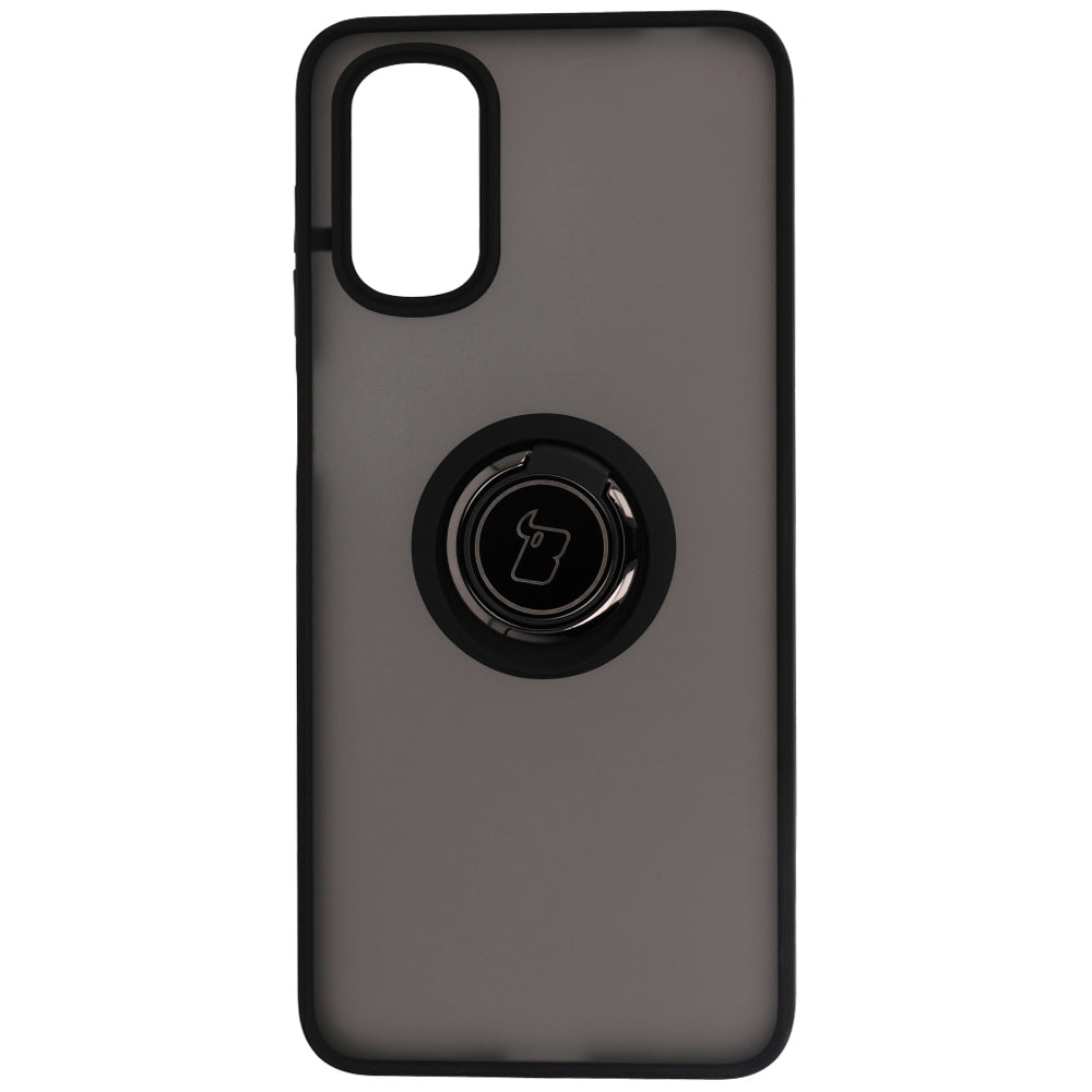 Schutzhülle Bizon Case Hybrid Ring für Motorola Moto G22/E32/E32S, Schwarz