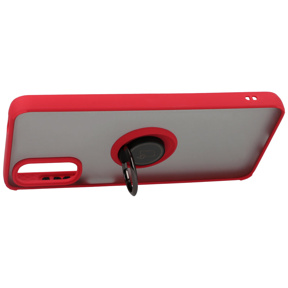 Schutzhülle Bizon Case Hybrid Ring für Motorola Moto G22/E32/E32S, Rot