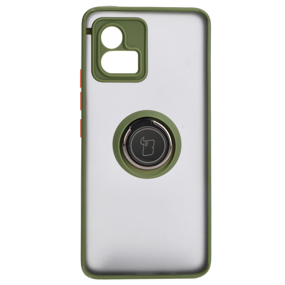 Schutzhülle Bizon Case Hybrid Ring für Motorola Moto G72, Hellgrün