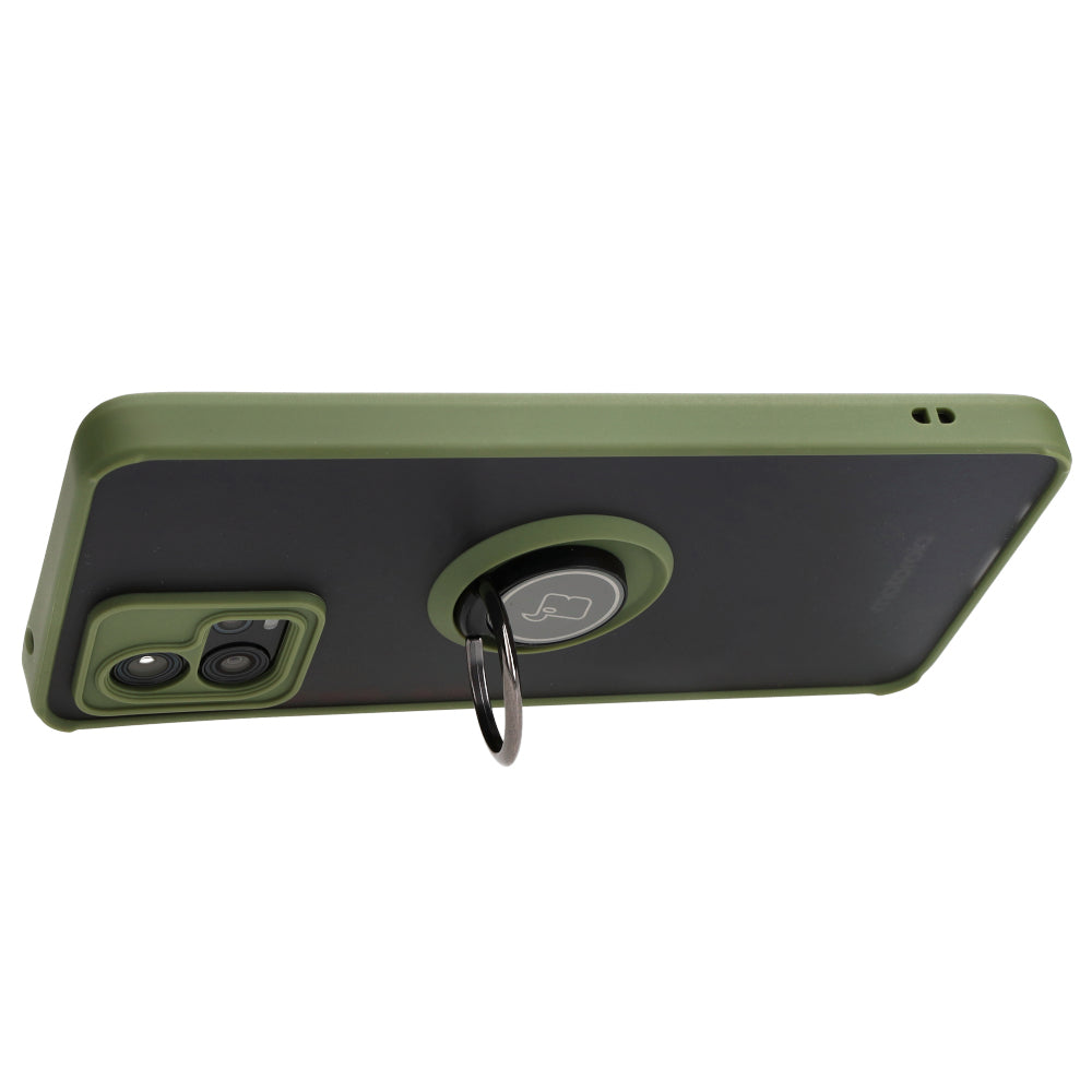 Schutzhülle Bizon Case Hybrid Ring für Motorola Moto G72, Hellgrün