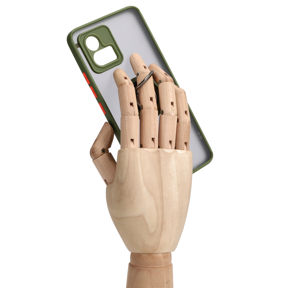 Schutzhülle Bizon Case Hybrid Ring für Motorola Moto G72, Hellgrün
