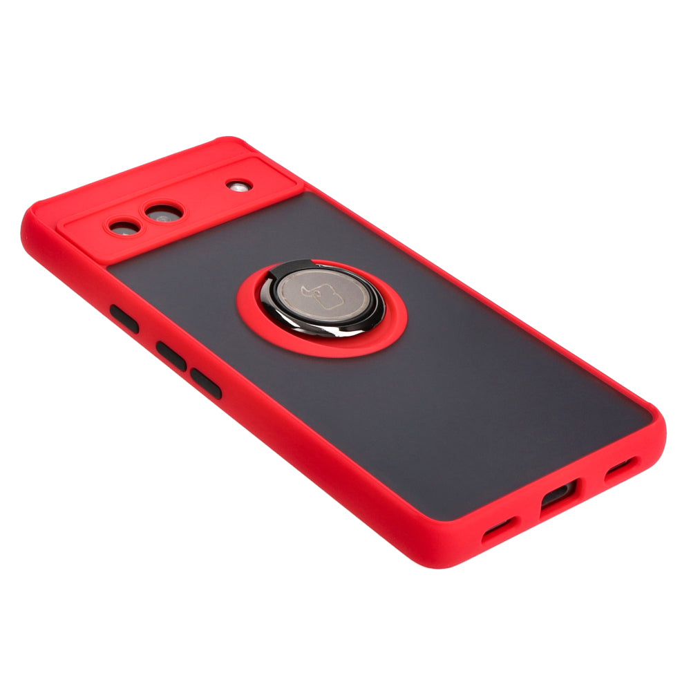 Schutzhülle Bizon Case Hybrid Ring für Google Pixel 7A, Rot