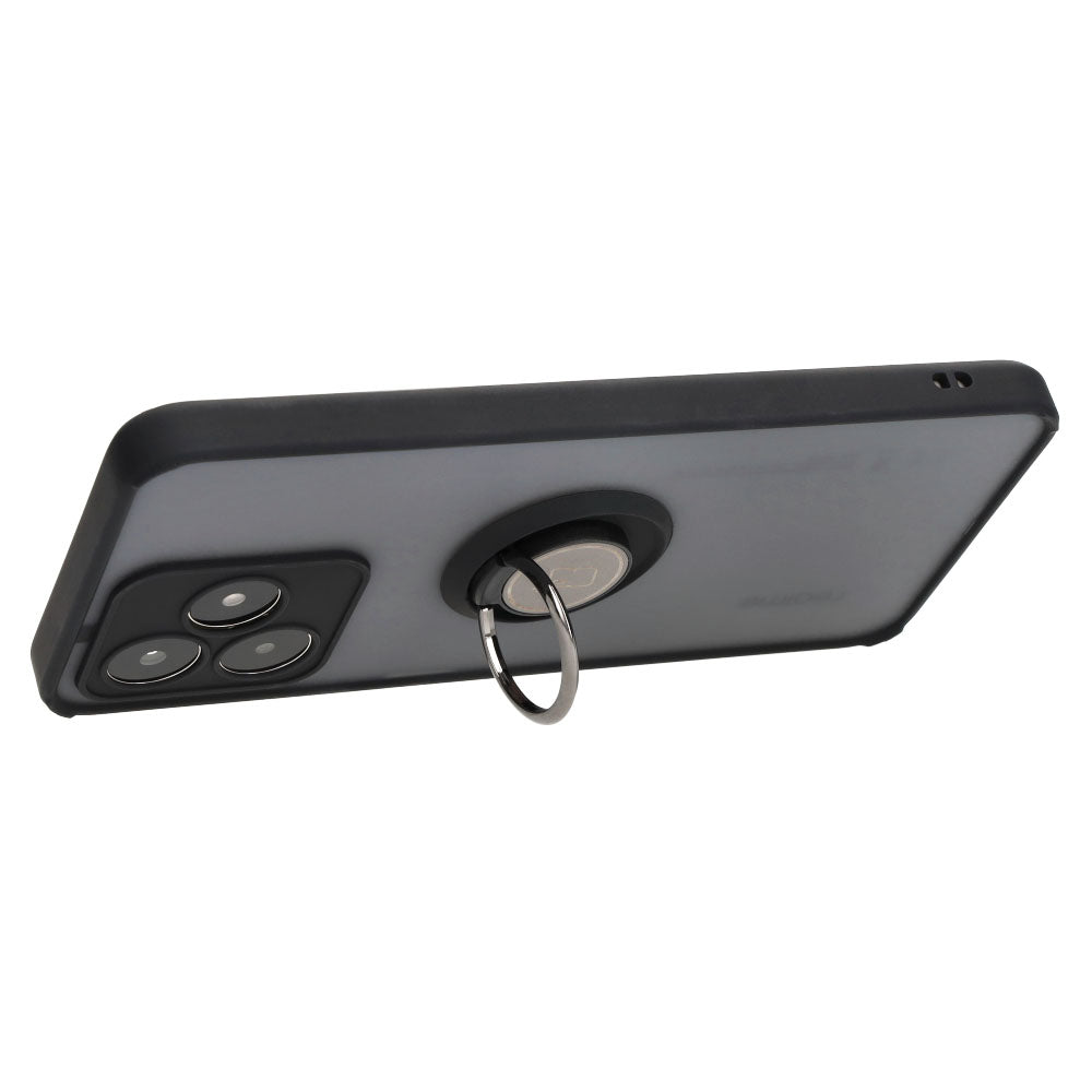 Handyhülle mit Fingergriff für Realme C53 / C51 / Note 50, Bizon Case Hybrid Ring, getönt mit schwarzem Rahmen