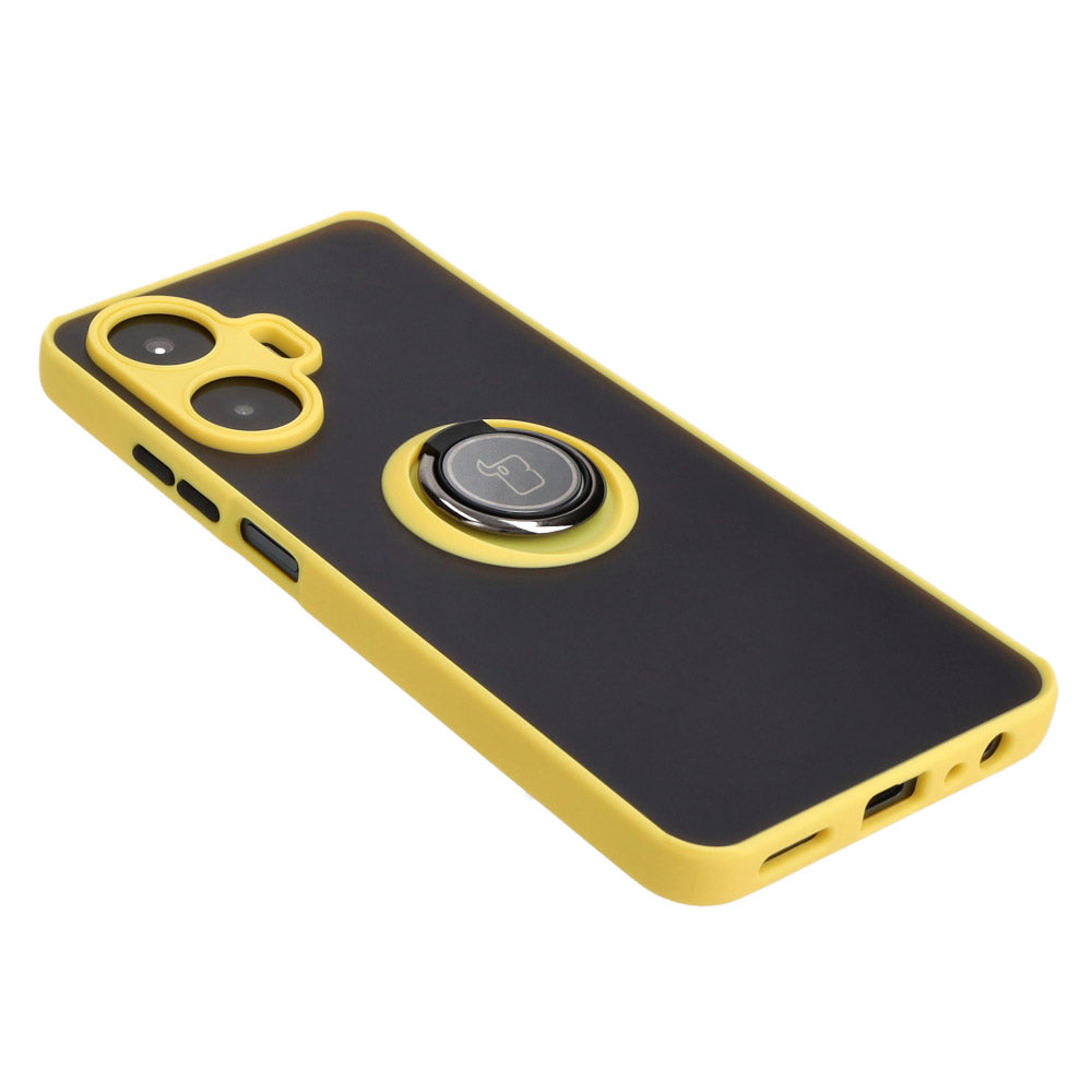 Schutzhülle Bizon Case Hybrid Ring für Realme C55, Gelb